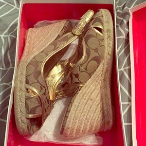 Coach wedge sandals